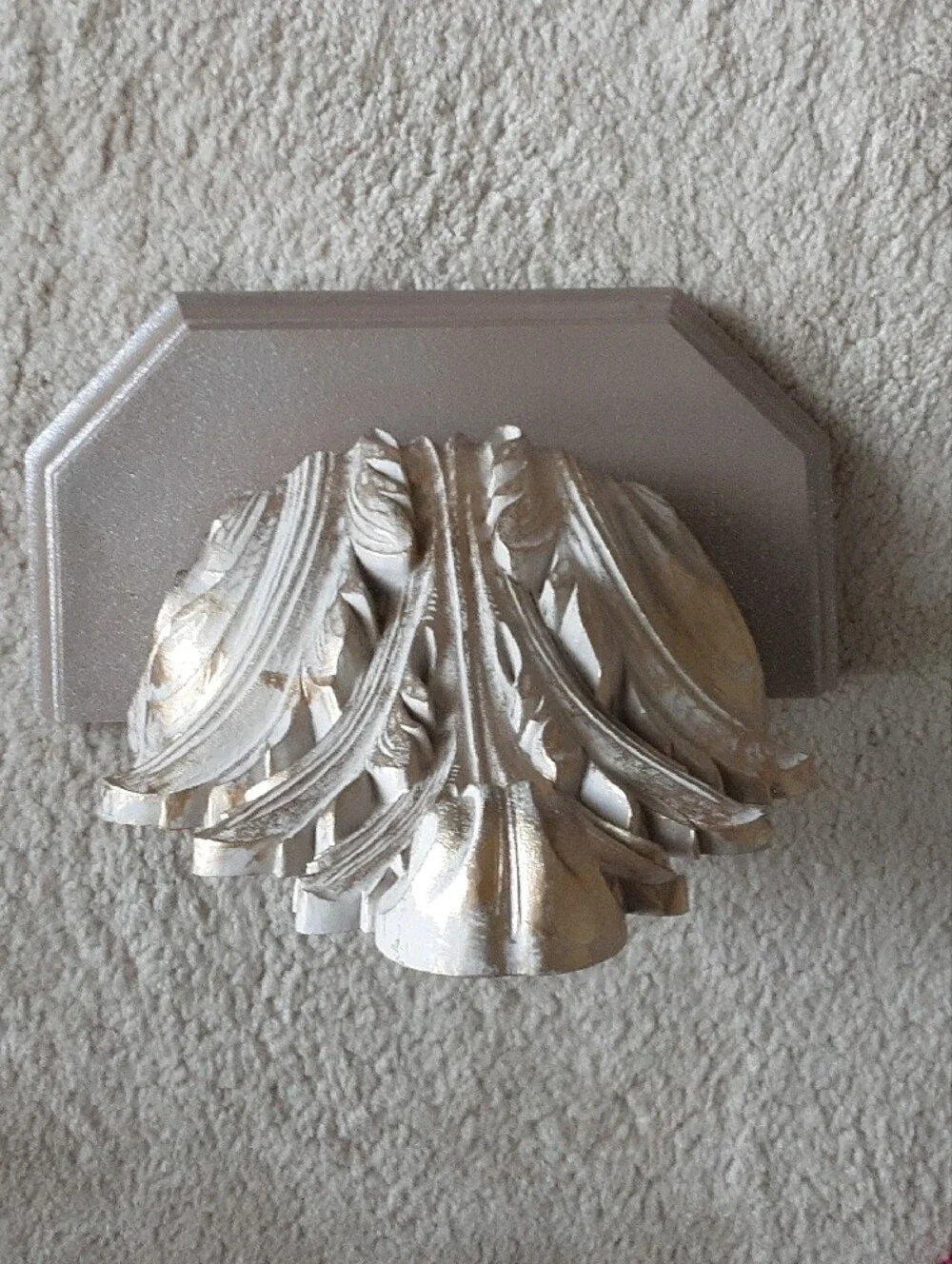 Home Interiors Ornate Wall Display Shelf in Metallic Bronze and Gold Tones